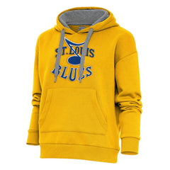 St. Louis Blues Antigua Special Edition 2.0 Victory Pullover Hoodie - Gold | NHL Clearance