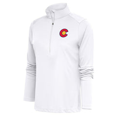 Colorado Avalanche Antigua Women's Special Edition 2.0 Tribute Quarter-Zip Pullover Top - White | NHL Clearance