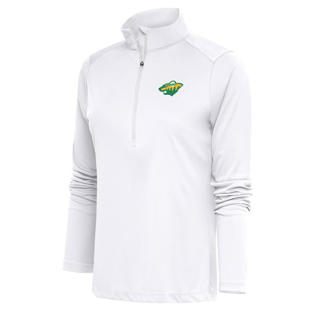 Minnesota Wild Antigua Women's Special Edition 2.0 Tribute Quarter-Zip Pullover Top - White | NHL on sale