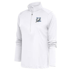 Tampa Bay Lightning Antigua Women's Special Edition 2.0 Tribute Quarter-Zip Pullover Top - White | NHL on sale