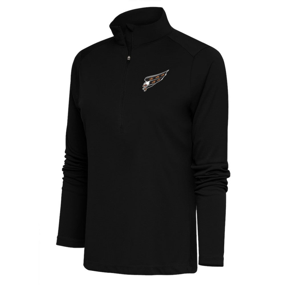 Washington Capitals Antigua Women's Special Edition 2.0 Tribute Quarter-Zip Pullover Top - Black | NHL online