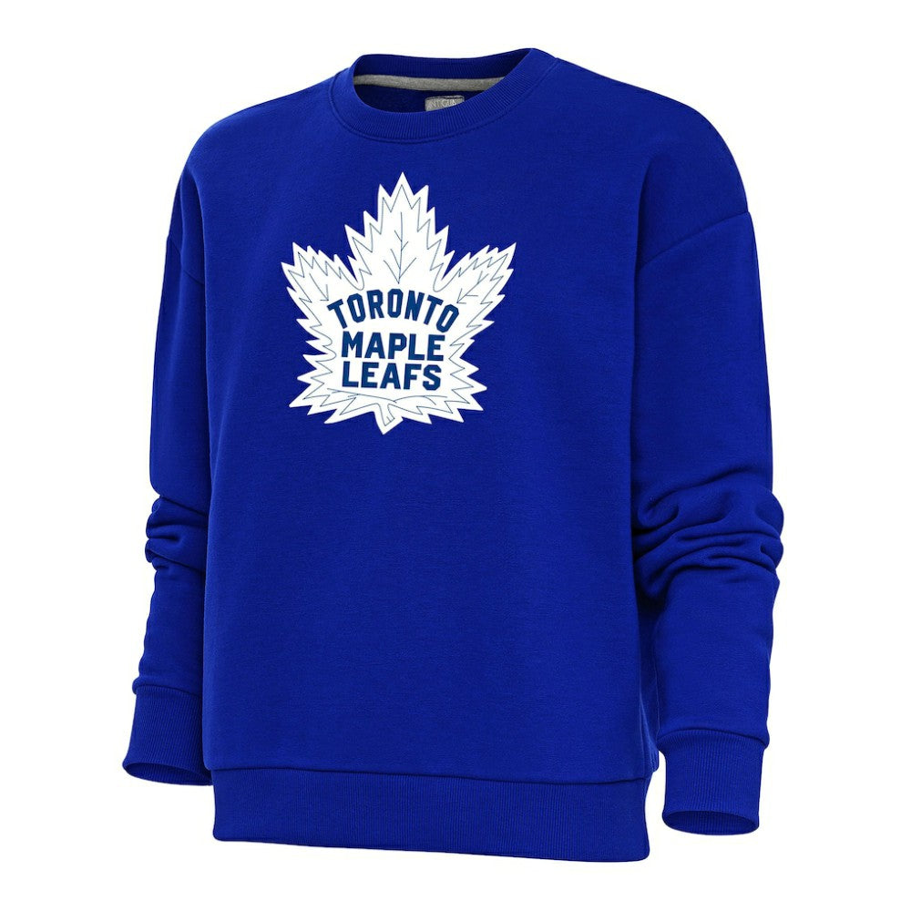Toronto Maple Leafs Antigua Women's Special Edition 2.0 Victory Crewneck Pullover Sweatshirt - Royal | NHL online