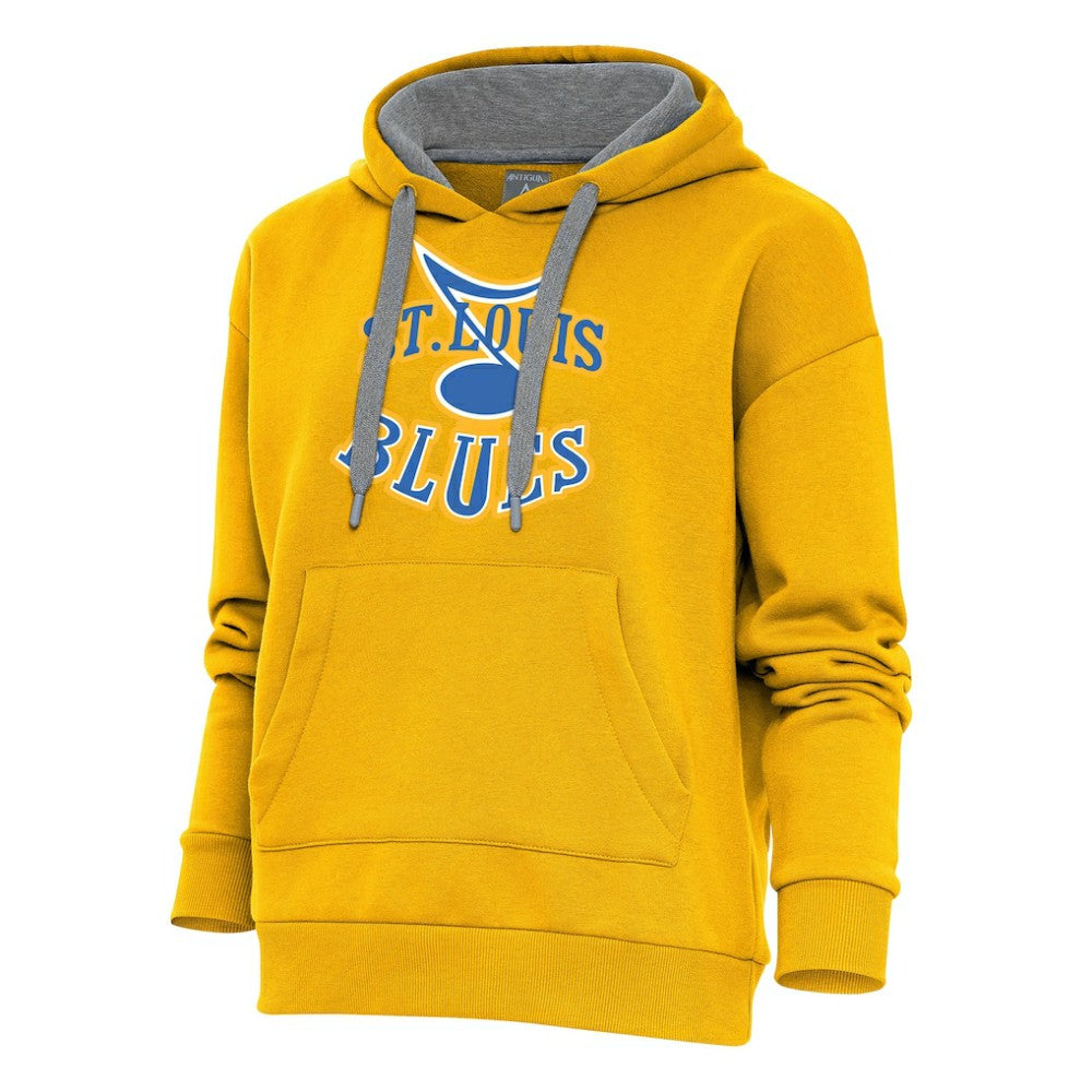 St. Louis Blues Antigua Women's Special Edition 2.0 Victory Pullover Hoodie - Gold | NHL on sale