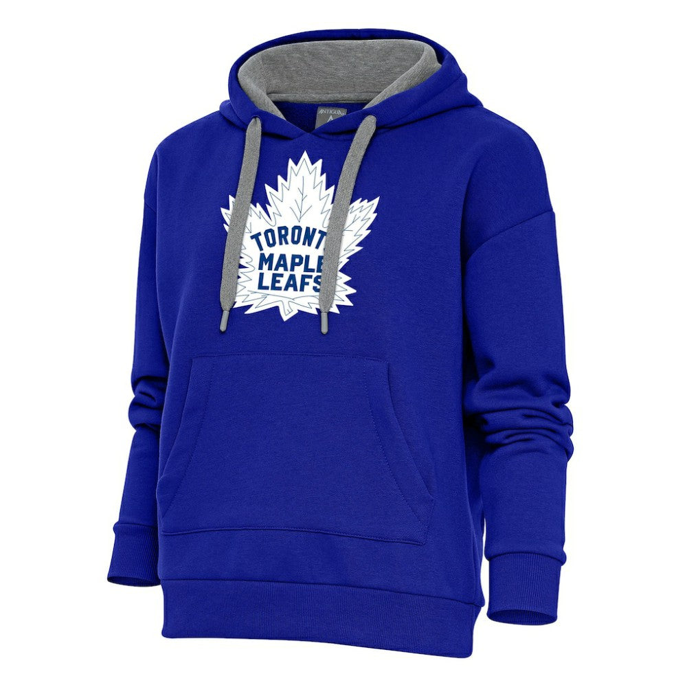 Toronto Maple Leafs Antigua Women's Special Edition 2.0 Victory Pullover Hoodie - Royal | NHL Clearance