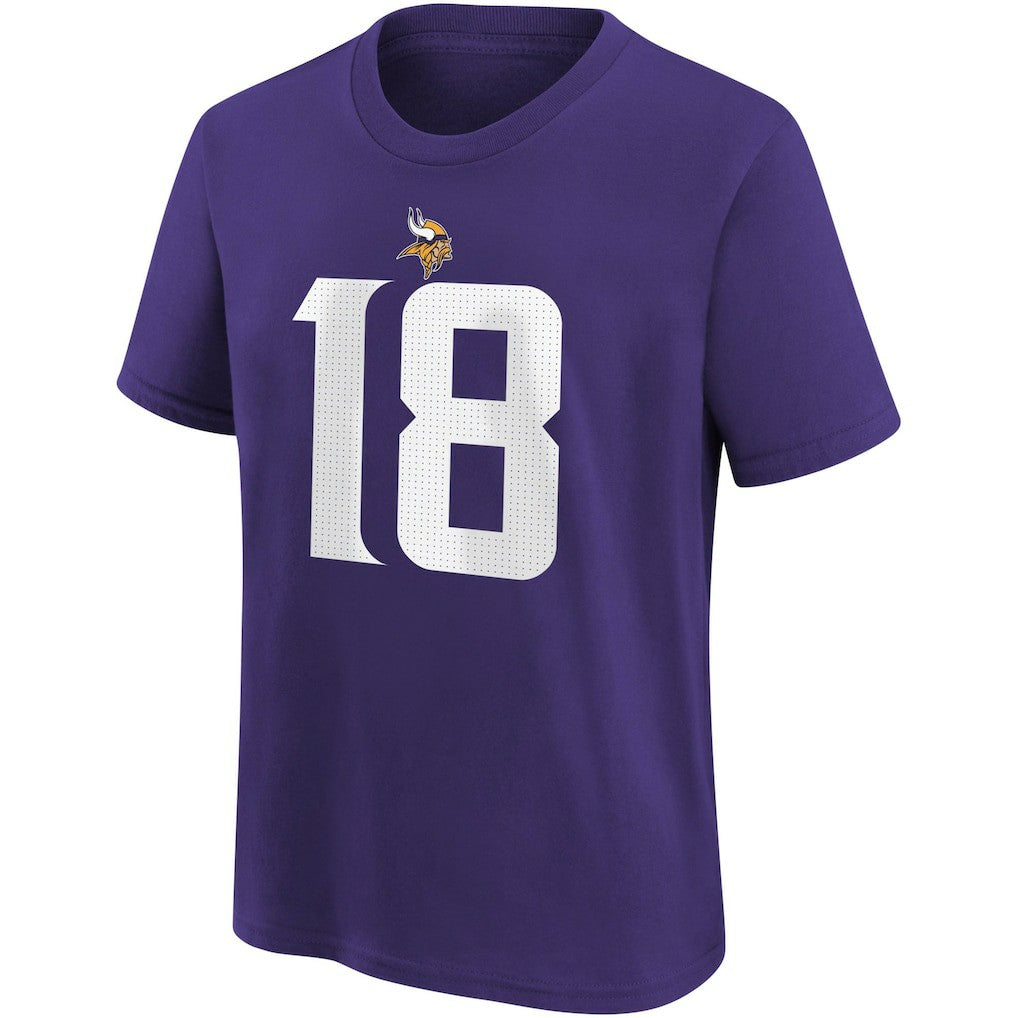 Justin Jefferson Minnesota Vikings Youth Player Name & Number T-Shirt - Purple - Nike
