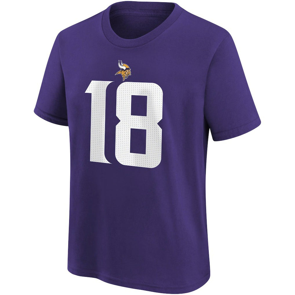 Justin Jefferson Minnesota Vikings Youth Player Name & Number T-Shirt - Purple - Nike