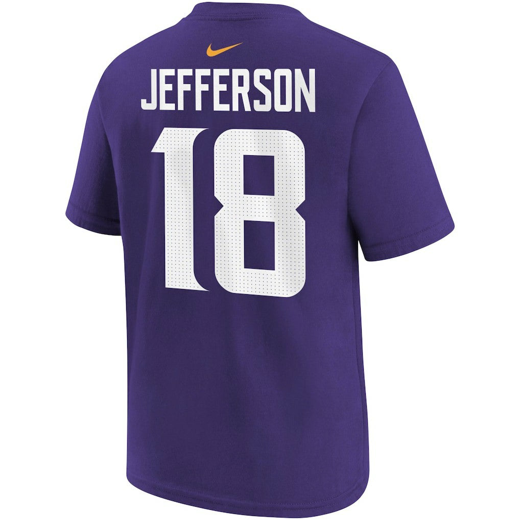 Justin Jefferson Minnesota Vikings Youth Player Name & Number T-Shirt - Purple - Nike