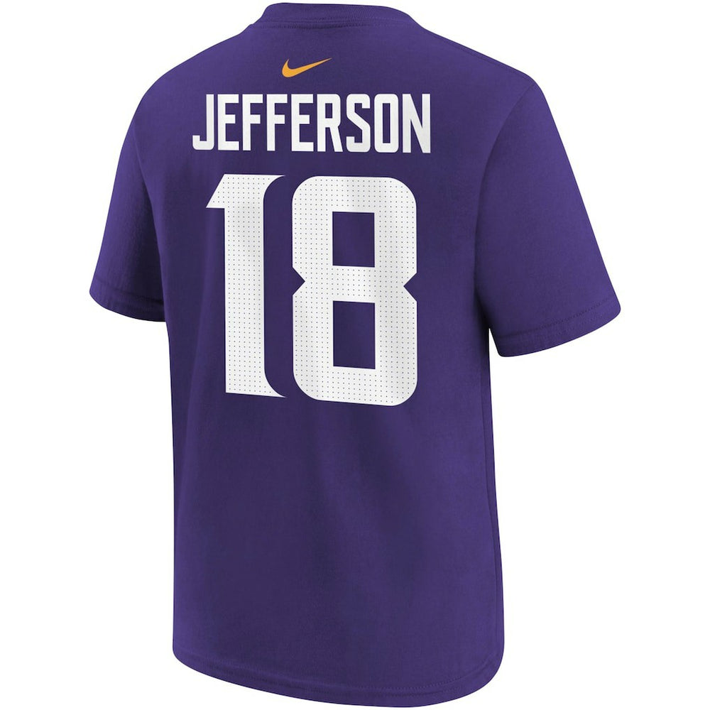 Justin Jefferson Minnesota Vikings Youth Player Name & Number T-Shirt - Purple - Nike