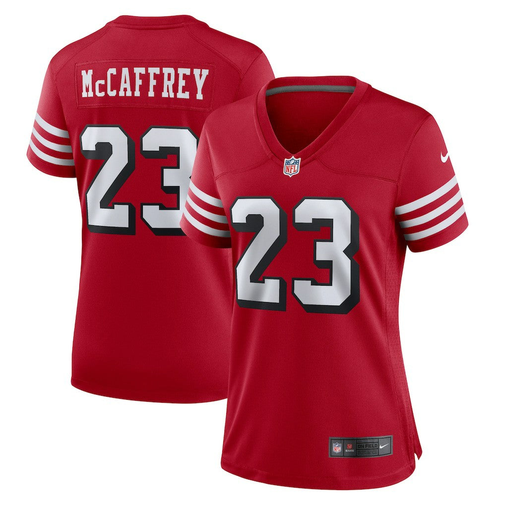 Christian McCaffrey San Francisco 49ers Women's Player Jersey - Scarlet - Nike