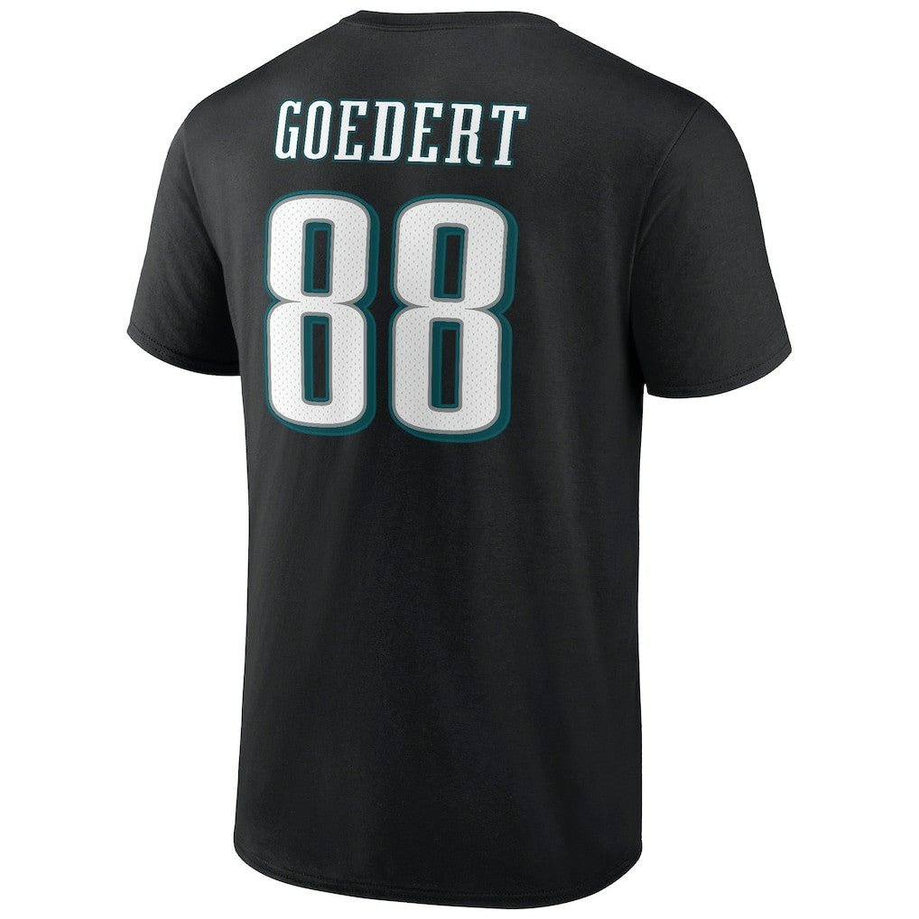 Dallas Goedert Philadelphia Eagles Icon Player Name & Number T-Shirt - Black - NFL
