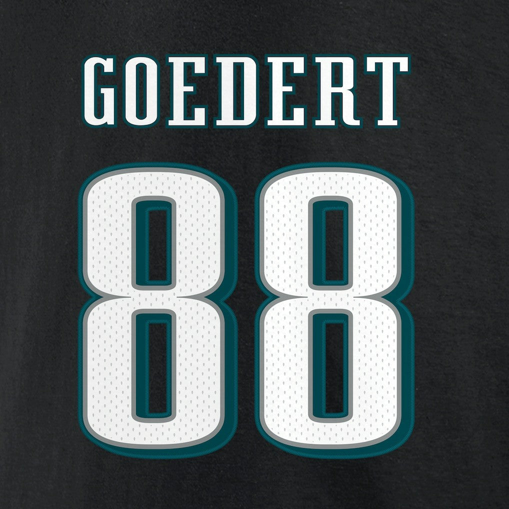 Dallas Goedert Philadelphia Eagles Icon Player Name & Number T-Shirt - Black - NFL