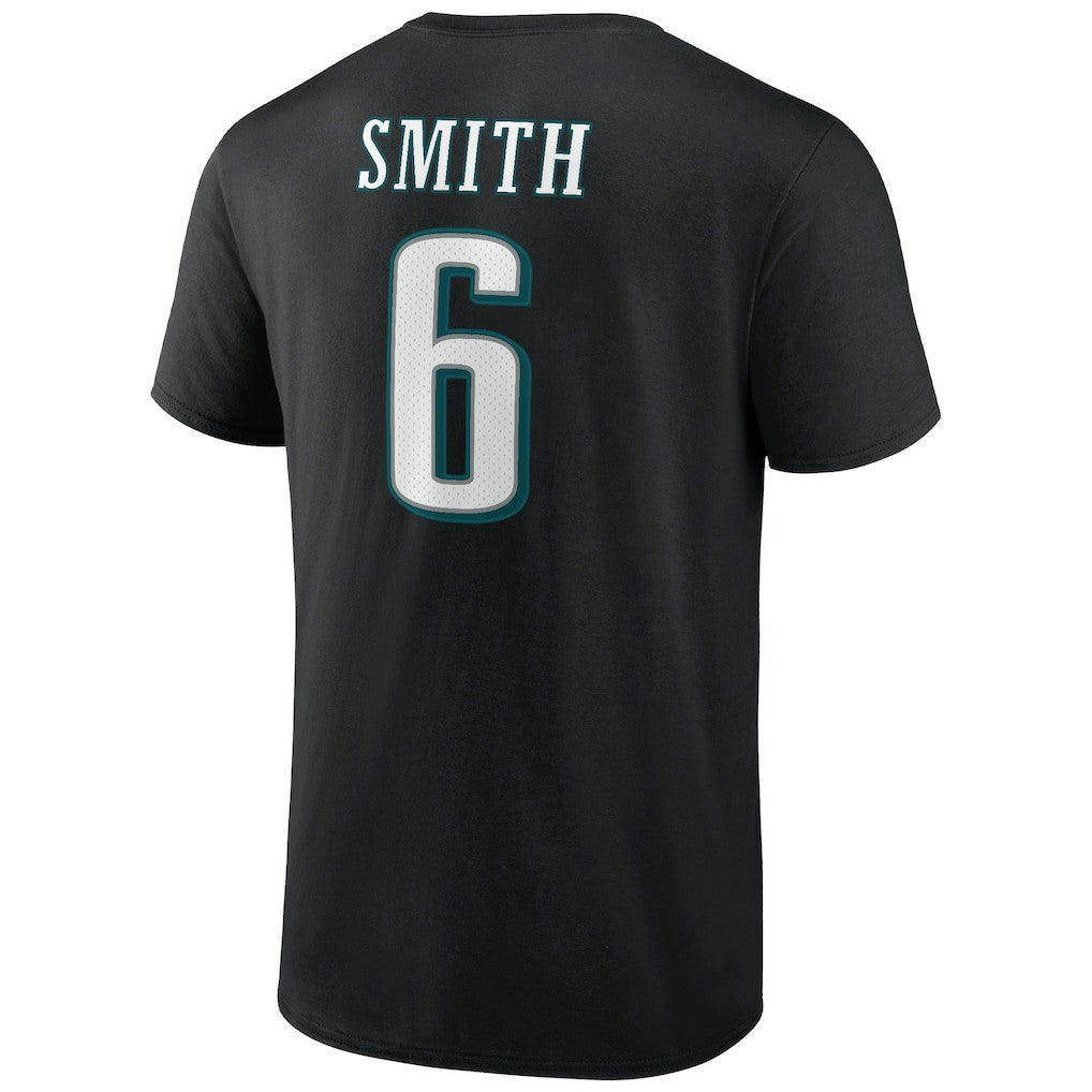 DeVonta Smith Philadelphia Eagles Icon Player Name & Number T-Shirt - Black - NFL