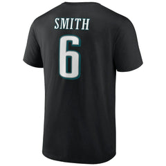 DeVonta Smith Philadelphia Eagles Icon Player Name & Number T-Shirt - Black - NFL