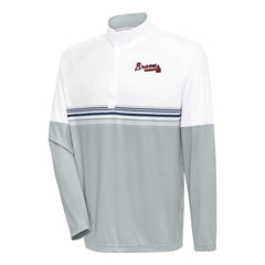 Atlanta Braves Antigua Bender Quarter-Zip Pullover Top for sale