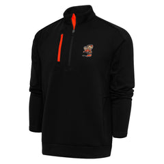 Cleveland Browns Antigua Team Logo Generation Quarter-Zip Pullover Jacket - Black - NFL