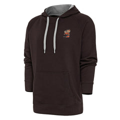 Cleveland Browns Antigua Team Logo Victory Pullover Hoodie - Brown - NFL
