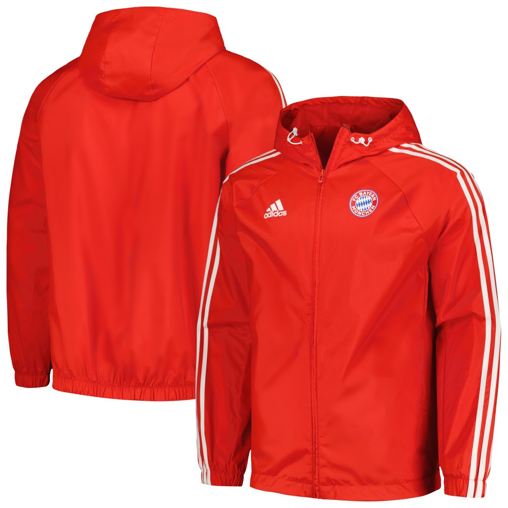 Adidas - Bayern Munich 2023/24 DNA Raglan Full-Zip Windbreaker - Red