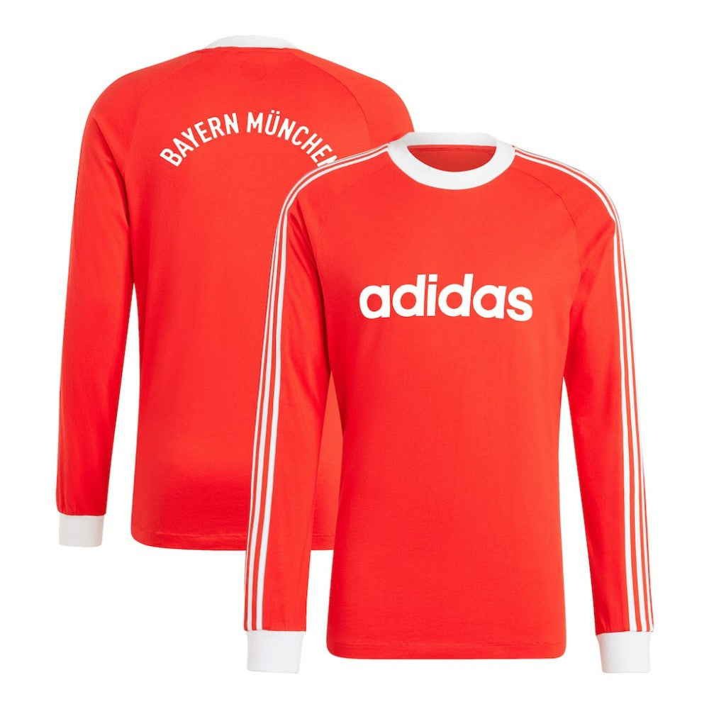 Adidas - Bayern Munich Originals Energy Drop '70s Long Sleeve Jersey - Red