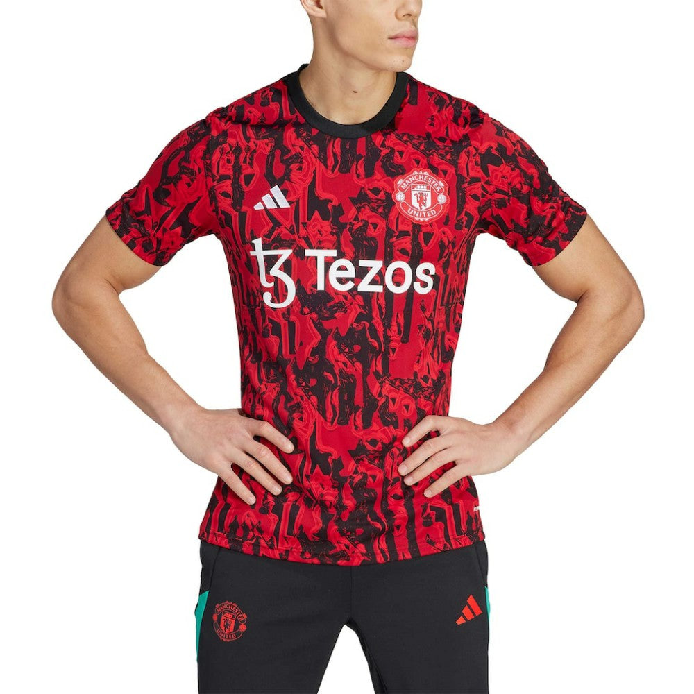 Adidas - Manchester United 2023/24 Pre-Match Top - Red