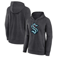 Seattle Kraken Women's Primary Logo Pullover Hoodie - Charcoal | NHL sale