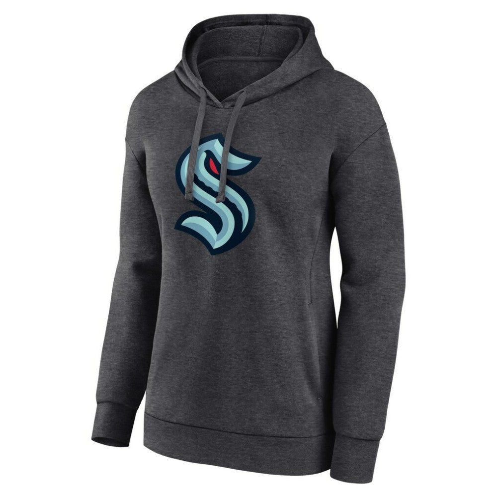 Seattle Kraken Women's Primary Logo Pullover Hoodie - Charcoal | NHL sale