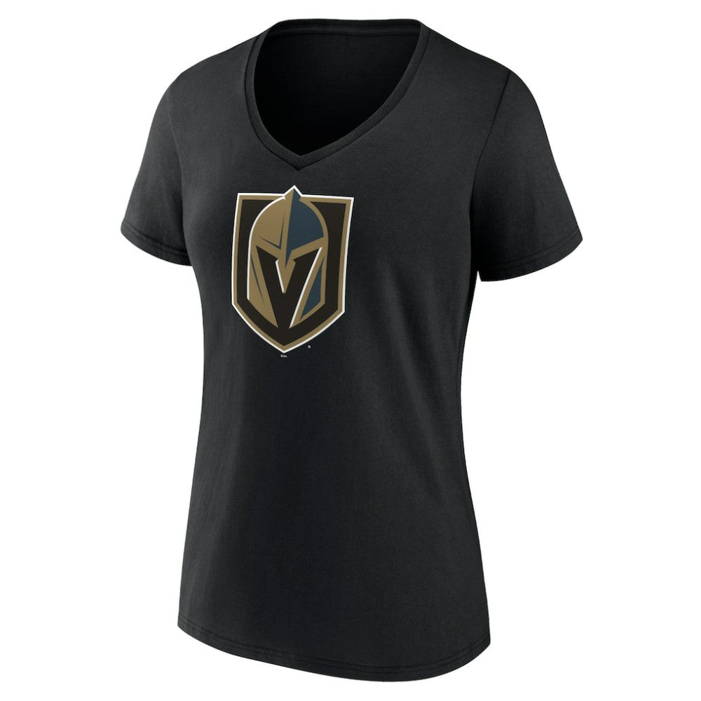 Vegas Golden Knights Women's Team Primary Logo V-Neck T-Shirt - Black | NHL sale
