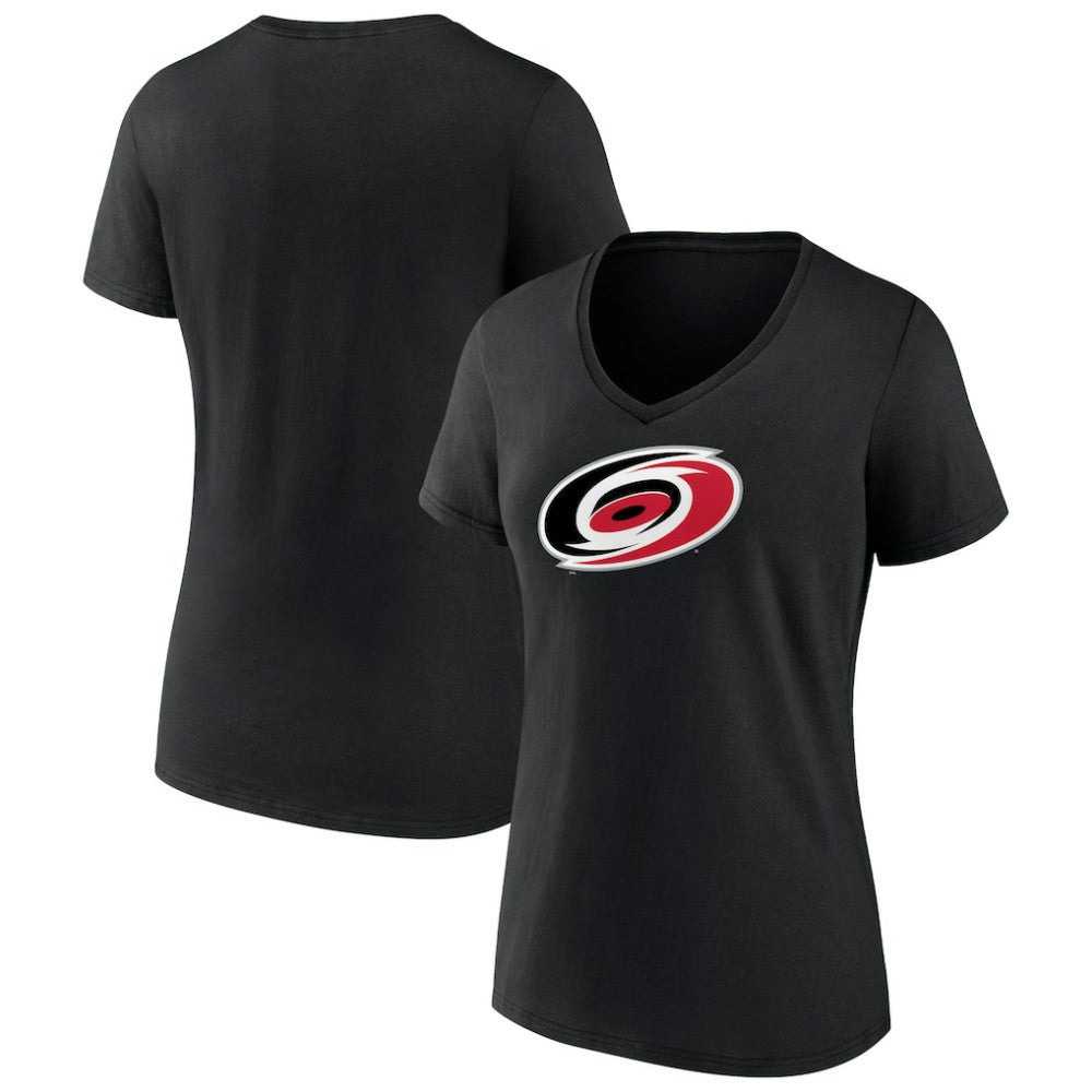 Carolina Hurricanes Women's Team Primary Logo V-Neck T-Shirt - Black | NHL sale