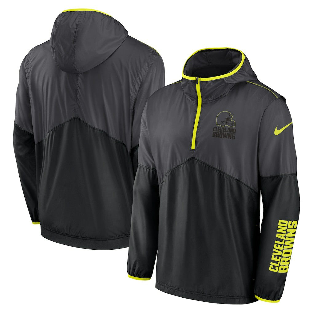 Cleveland Browns Volt Hoodie Half-Zip Jacket - Anthracite - Nike