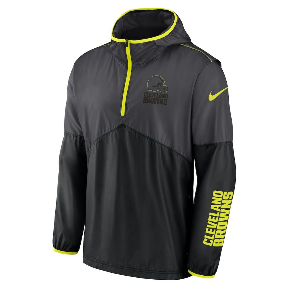 Cleveland Browns Volt Hoodie Half-Zip Jacket - Anthracite - Nike