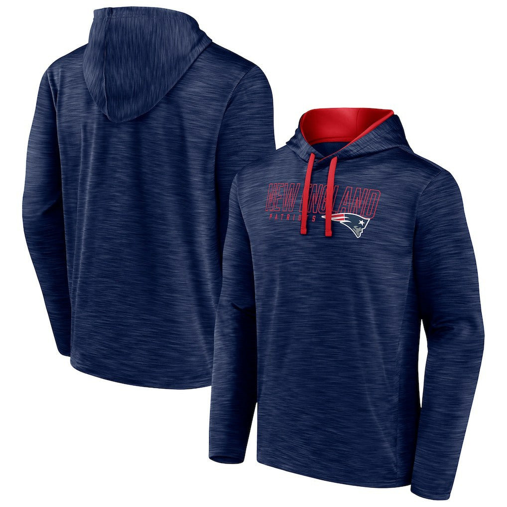 New England Patriots Hook and Ladder Pullover Hoodie - Heather Navy - Fanatics