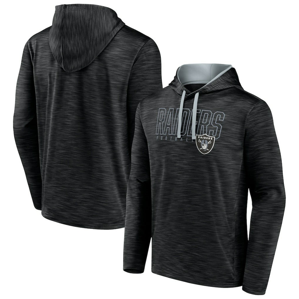 Las Vegas Raiders Hook and Ladder Pullover Hoodie - Heather Black - Fanatics