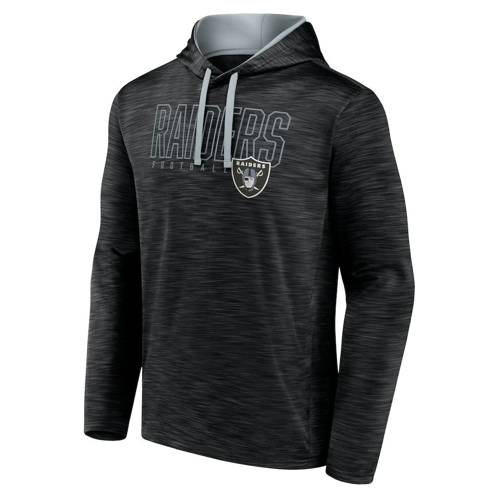 Las Vegas Raiders Hook and Ladder Pullover Hoodie - Heather Black - Fanatics