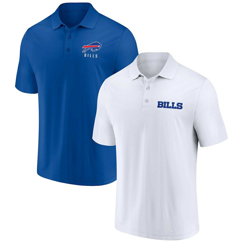 Buffalo Bills Lockup Two-Pack Polo Set - White/Royal - Fanatics