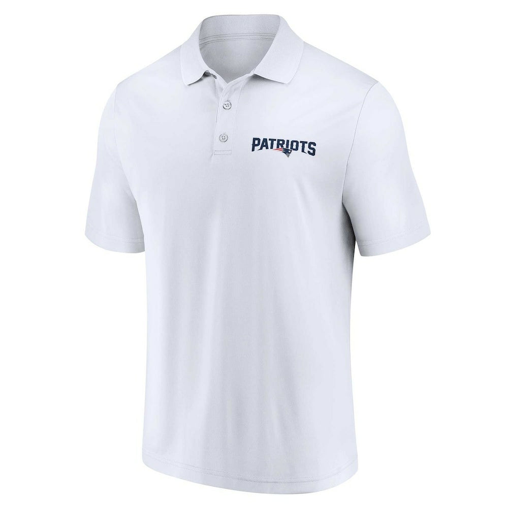 New England Patriots Lockup Two-Pack Polo Set - White/Navy - Fanatics
