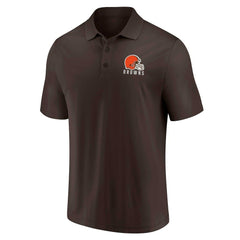 Cleveland Browns Lockup Two-Pack Polo Set - White/Brown - Fanatics