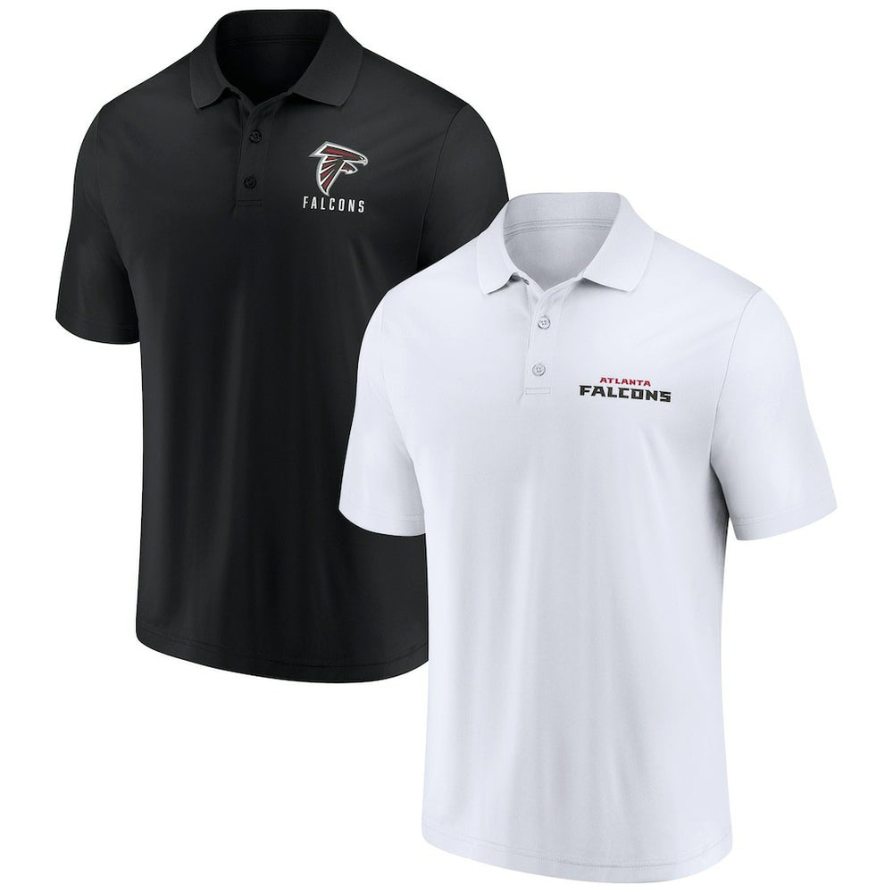 Atlanta Falcons Lockup Two-Pack Polo Set - White/Black - Fanatics