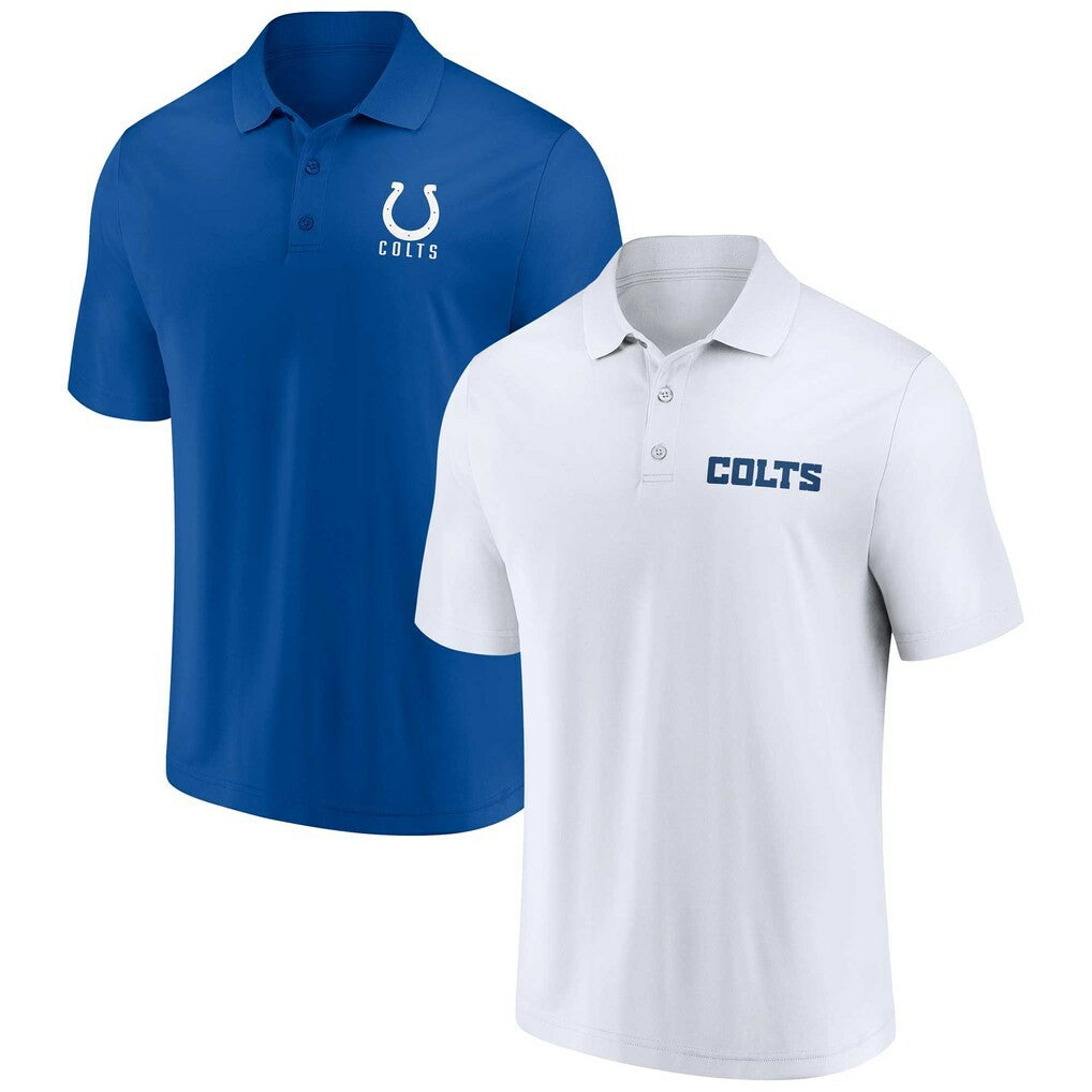 Indianapolis Colts Lockup Two-Pack Polo Set - White/Royal - Fanatics