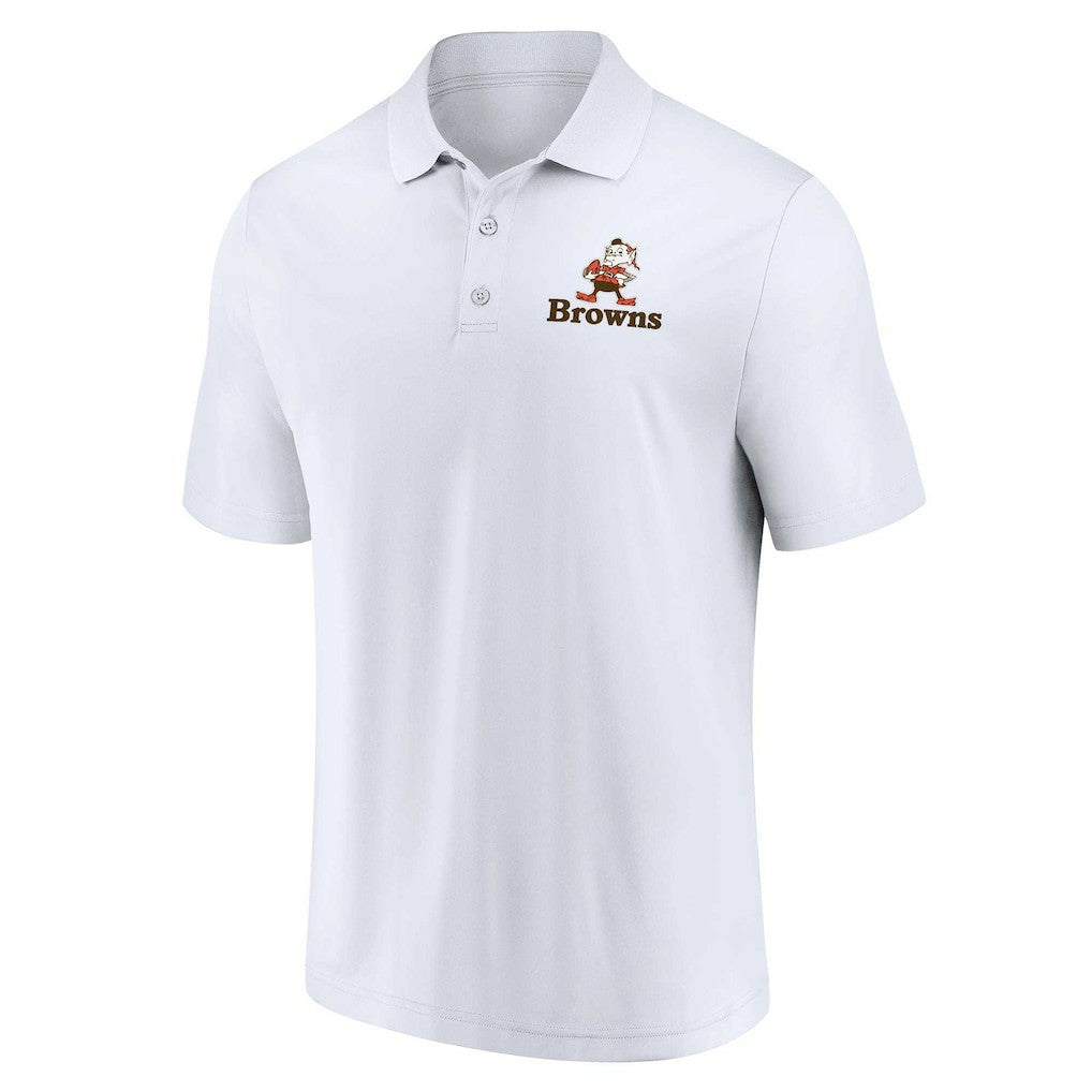 Cleveland Browns Throwback Two-Pack Polo Set - White/Brown - Fanatics