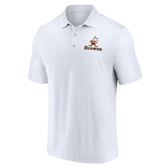 Cleveland Browns Throwback Two-Pack Polo Set - White/Brown - Fanatics
