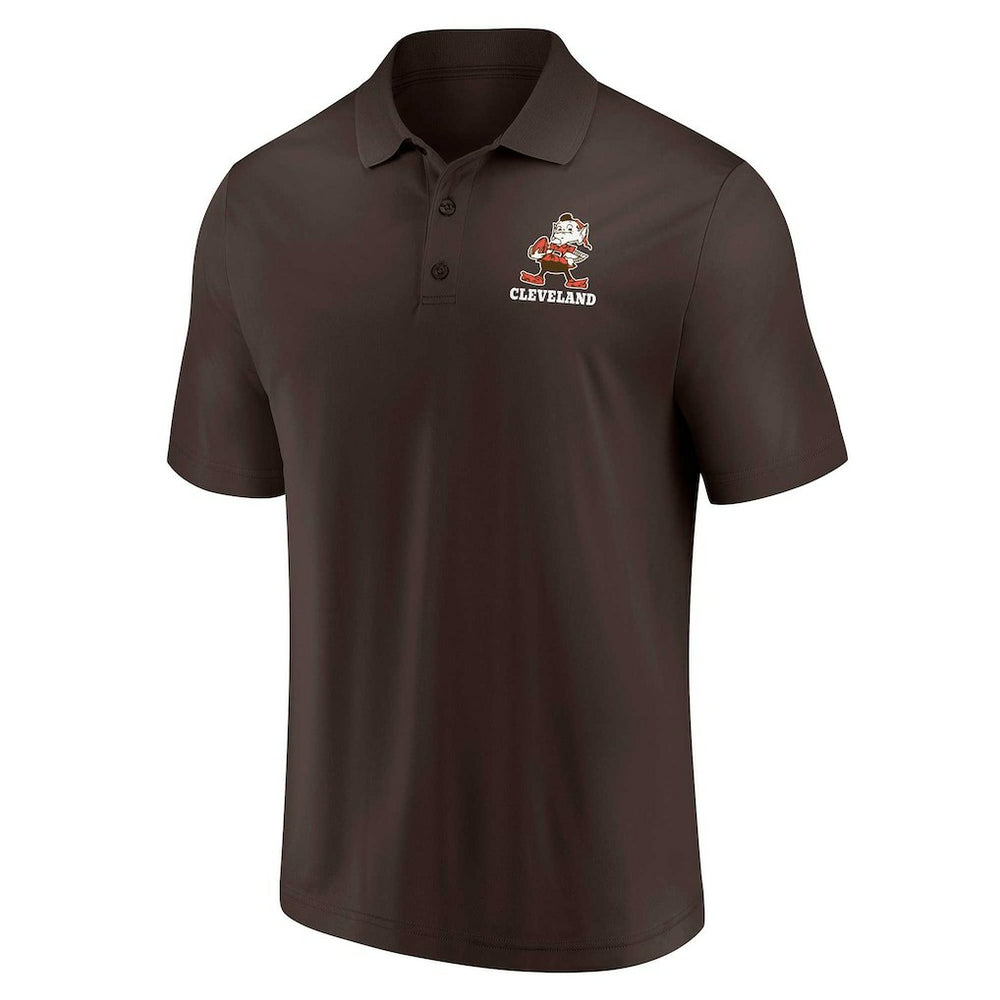 Cleveland Browns Throwback Two-Pack Polo Set - White/Brown - Fanatics