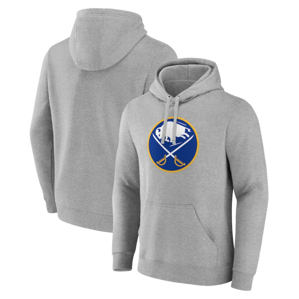 Buffalo Sabres Primary Team Logo Pullover Hoodie - Gray | NHL Lifestyle