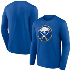 Buffalo Sabres Primary Logo Team Long Sleeve T-Shirt - Royal | NHL Lifestyle