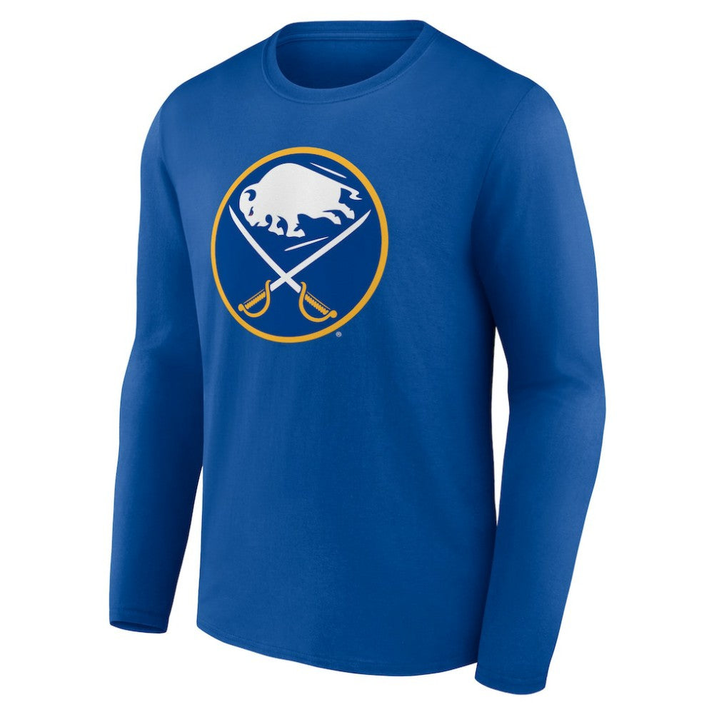 Buffalo Sabres Primary Logo Team Long Sleeve T-Shirt - Royal | NHL Lifestyle