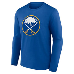 Buffalo Sabres Primary Logo Team Long Sleeve T-Shirt - Royal | NHL Lifestyle
