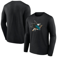 San Jose Sharks Primary Logo Team Long Sleeve T-Shirt - Black | NHL online