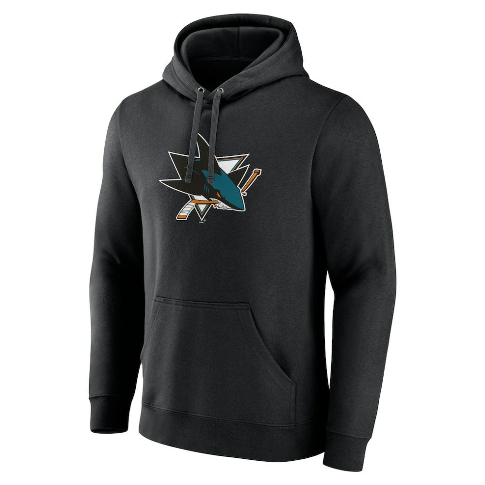 San Jose Sharks Primary Team Logo Pullover Hoodie - Black | NHL online