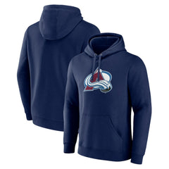Colorado Avalanche Primary Team Logo Pullover Hoodie - Navy | NHL Clearance