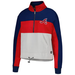 Atlanta Braves The Wild Collective Women's Color Block Half-Zip Jacket Discount