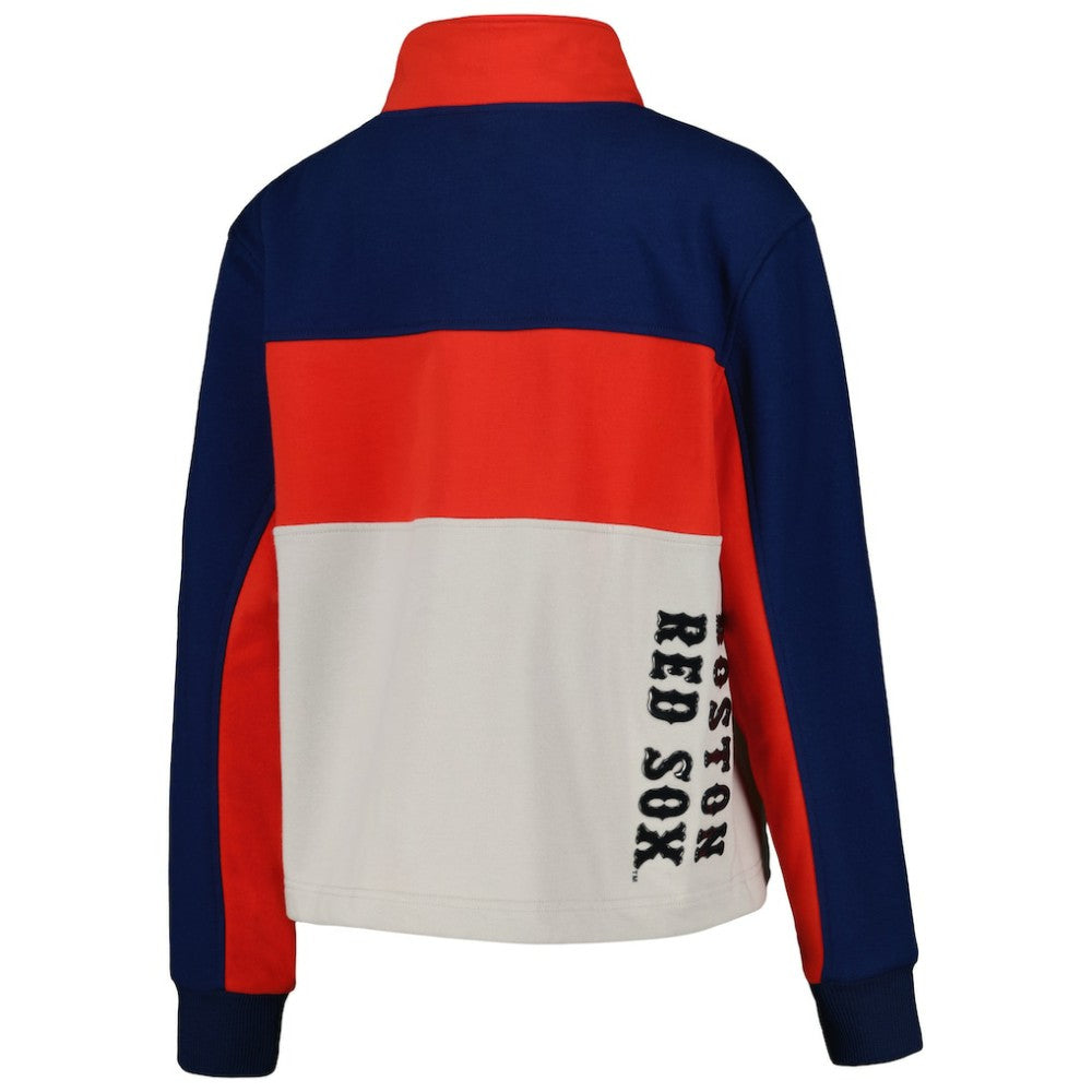 Boston Red Sox The Wild Collective Women's Color Block Half-Zip Jacket Online