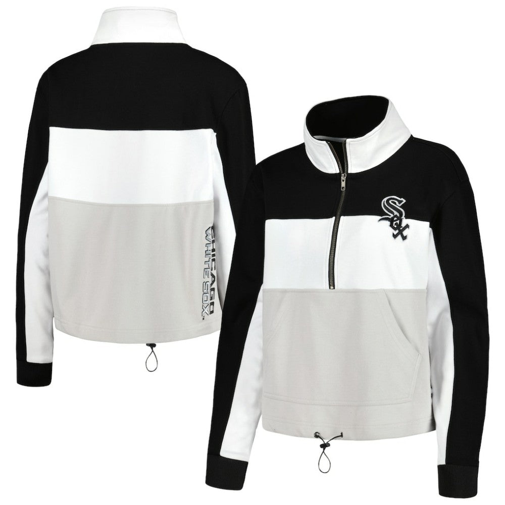 Chicago White Sox The Wild Collective Women's Color Block Half-Zip Jacket Sale